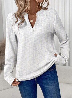 Foto 2 | Foto 2 | Top Dokotoo Para Mujer Manga Larga Cuello En V Tejido Gofrado Blanco Xl - Venta Internacional.