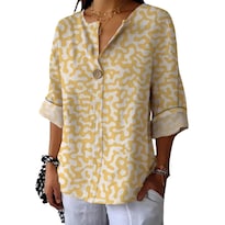 Camiseta Tipo Túnica Domirica Con Cuello En V Y Estampado Floral Talla Grande - Venta Internacional.