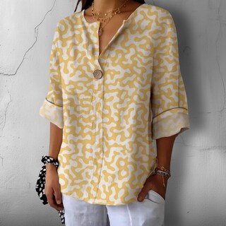 Foto 3 | Foto 3 | Camiseta Tipo Túnica Domirica Con Cuello En V Y Estampado Floral Talla Grande - Venta Internacional.