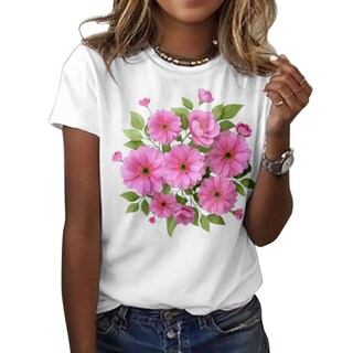 Foto 1 | Foto 1 | Camiseta Casual Zocania Con Estampado Floral 95% Algodón Para Mujer - Venta Internacional.