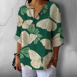 Foto 3 | Foto 3 | Camisas Informales De Lino De Manga 3/4 Para Mujer 2xl 2025 - Venta Internacional.