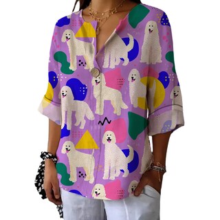 Foto 1 | Foto 1 | Camiseta Domirica De Manga Larga Con Cuello En V Y Estampado Floral Para Mujer - Venta Internacional.