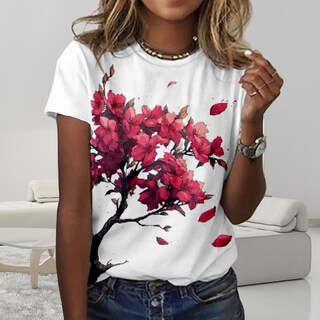 Foto 2 | Foto 2 | Camiseta Zocania Con Estampado Floral Para Mujer En Mezcla De Algodón - Venta Internacional.