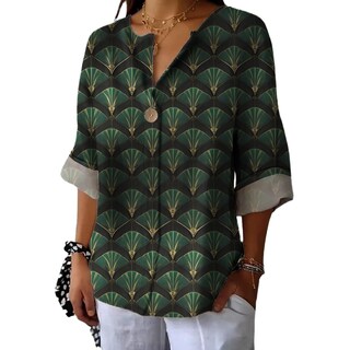 Foto 1 | Foto 1 | Camiseta Tipo Túnica Domirica Con Cuello En V Y Estampado Floral Talla Grande - Venta Internacional.