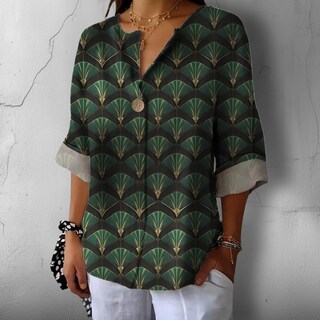 Foto 3 | Foto 3 | Camiseta Tipo Túnica Domirica Con Cuello En V Y Estampado Floral Talla Grande - Venta Internacional.