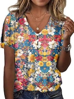 Top Tipo Túnica Hotyd Con Estampado Floral Bohemio Con Cuello En V Y Hombros Descubiertos Para Mujer - Venta Internacional.