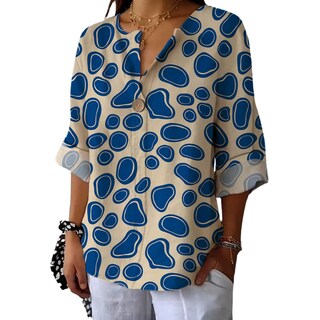 Foto 1 | Foto 1 | Camisas Informales De Lino De Manga 3/4 Para Mujer 2xl 2025 - Venta Internacional.