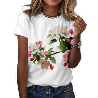 Foto 1 | Foto 1 | Camiseta Zocania Con Estampado Floral Para Mujer En Mezcla De Algodón - Venta Internacional.