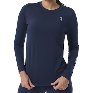 Foto 1 | Foto 1 | Playera Deportiva Black Secret Manga Larga Dry-Fit Azul Marino para Mujer