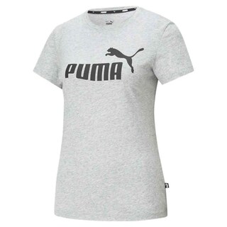Foto 1 | Foto 1 | Playera Puma Ess Logo Tee Gris para Mujer