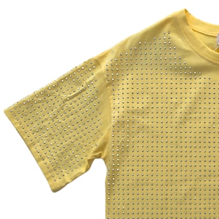 Foto 2 | Foto 2 | Playera con Pedrería Amarillo Lc