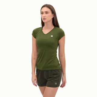 Foto 2 | Foto 2 | Playera Wilson Polyspun Cuello V Lisa Para Mujer