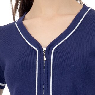 Foto 4 | Foto 4 | Playera Para Mujer Quarry Corta Con Cierre Y Contraste