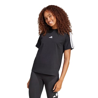 Foto 2 | Foto 2 | Playera Essentials 3 Franjas Algodón Adidas Negro Mujer