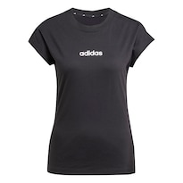 Playera Essentials Linear Algodón Adidas Negro para Mujer