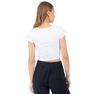 Foto 3 | Foto 3 | Playera Cuello Abierto Manga Corta Para Mujer Quarry Color Blanco