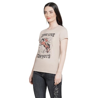 Foto 2 | Foto 2 | Playera Wrangler Mujer Slim Manga Corta 326 Cafe