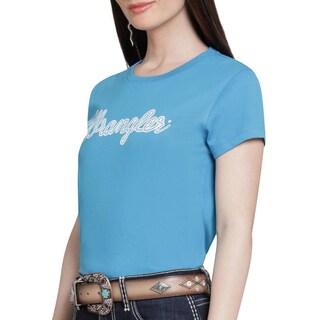 Foto 5 | Foto 5 | Playera Wrangler Mujer Slim Manga Corta 272 Azul Marino
