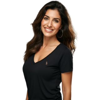 Foto 2 | Foto 2 | Playera HPC Polo Cuello V Negro para Mujer