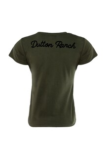 Foto 4 | Foto 4 | Playera Yellowstone Lobo Terciopelo Verde Militar