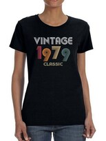 Playera Smartprintsink color Negro para Mujer Vintage 1979