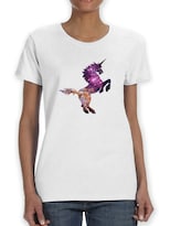 Playera Smartprintsink Mujer Silueta De Unicornio Con Galaxia