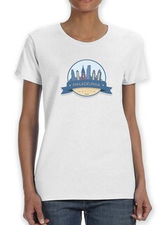 Foto 1 | Foto 1 | Playera Smartprintsink para Mujer Philadelphia Logo Con Rascacielos