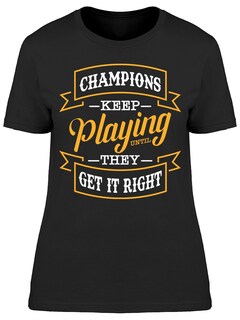 Foto 1 | Foto 1 | Playera Smartprintsink color Negro para Mujer Los Campeones Siguen Jugando