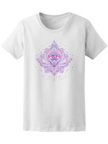 Playera Smartprintsink para Mujer Ilustración Flor De Loto Con Tercer Ojo