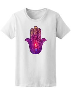 Foto 1 | Foto 1 | Playera Smartprintsink para Mujer Mano De Hamsa Colores De Atardecer