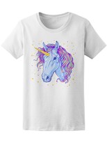 Playera Smartprintsink Mujer con Ilustración Unicornio Con Chispas De Colores