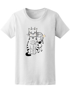 Foto 1 | Foto 1 | Playera Smartprintsink Mujer con Diseño de Niña y Gatito