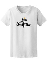 Playera para Mujer Frase Tu Eres Asombrosa Smartprintsink color Blanco