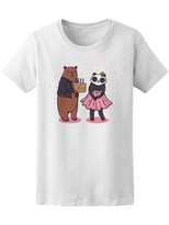 Playera Smartprintsink para Mujer Oso Pardo con Osa Panda
