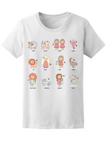 Playera Smartprintsink color Blanco Mujer Signos Zodiacales
