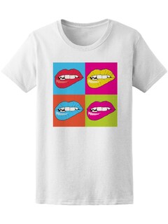 Foto 1 | Foto 1 | Playera Smartprintsink para Mujer Arte Pop Labios de Colores