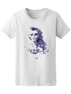 Foto 1 | Foto 1 | Playera Smartprintsink Mujer Ilustración Silueta de Mujer en Acuarelas