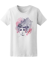 Playera Smartprintsink para Mujer con Flores en Cabello