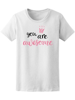 Foto 1 | Foto 1 | Playera Smartprintsink para Mujer Diseño Tu Eres Asombrosa. Corona Rosa