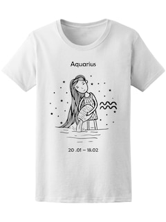 Foto 1 | Foto 1 | Playera Smartprintsink color Blanco para Mujer Signo Acuario