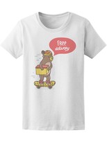 Playera Mujer Ilustracion Perrito Skater Entrega Especial Smartprintsink Blanco