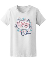 Playera Smartprintsink Mujer Gato con Lentes de Corazón