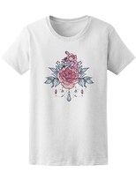 Playera Smartprintsink color Blanco para Mujer Candelabro de Flores
