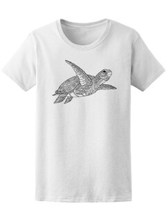 Foto 1 | Foto 1 | Playera Smartprintsink color Blanco para Mujer Ilustración Tortuga con Mandala