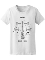 Playera Smartprintsink color Blanco para Mujer Signo Libra