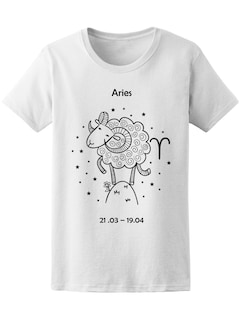 Foto 1 | Foto 1 | Playera Smartprintsink color Blanco para Mujer Signo Aries