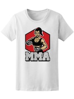 Playera SmartPrintsInk para Mujer Ilustración de Artes Marciales Mixtas