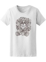Playera Smartprintsink Mujer Mándala de Oso con Corazón y Rosas