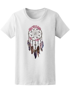 Foto 1 | Foto 1 | Playera para Mujer Smartprintsink Cuello Redondo Atrapasueños color Blanco