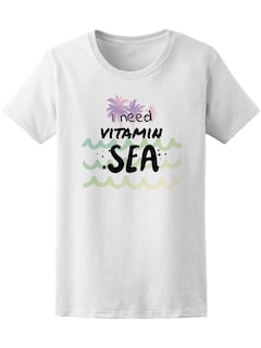 Foto 1 | Foto 1 | Playera Smartprintsink Mujer Necesito Vitamina Océano/ Banner Con Acuarelas